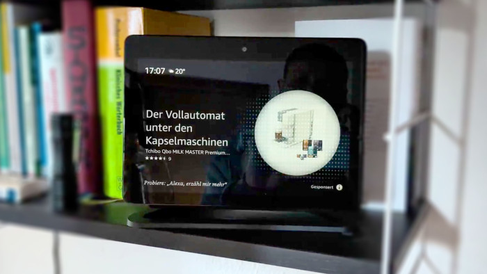 Diese Werbung ersetzt. den Startbildschirm des Echo Show. (Bild: privat)